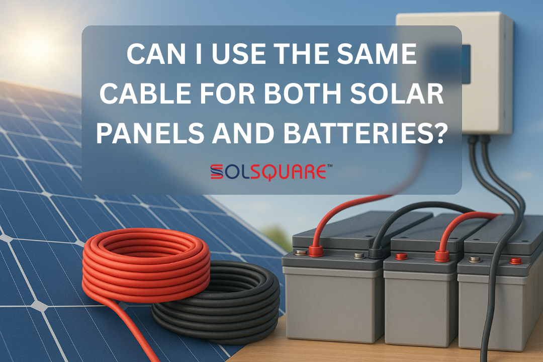 Can I Use the Same Cable for Both Solar Panels and Batteries